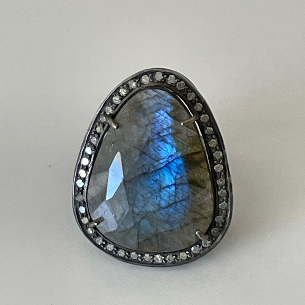 Boho Chic Labradorite Indian Ring - image 5